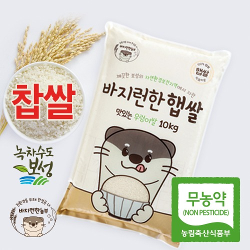 [바지런한농부] 맛있는 우렁이쌀   (무농약 찹쌀)   10kg